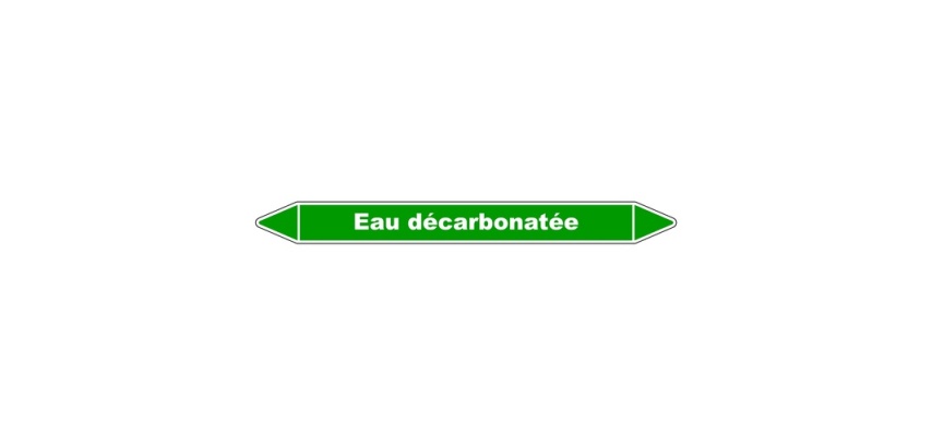 Marqueur Tuyauterie - Eau Décarbonatée - Vinyle Laminé