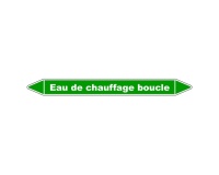 Marqueur - Tuyauterie Eau Chauffage Boucle - Vinyle Laminé 150 x 12 mm
