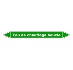 Marqueur - Tuyauterie Eau Chauffage Boucle - Vinyle Laminé
