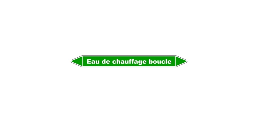 Marqueur - Tuyauterie Eau Chauffage Boucle - Vinyle Laminé
