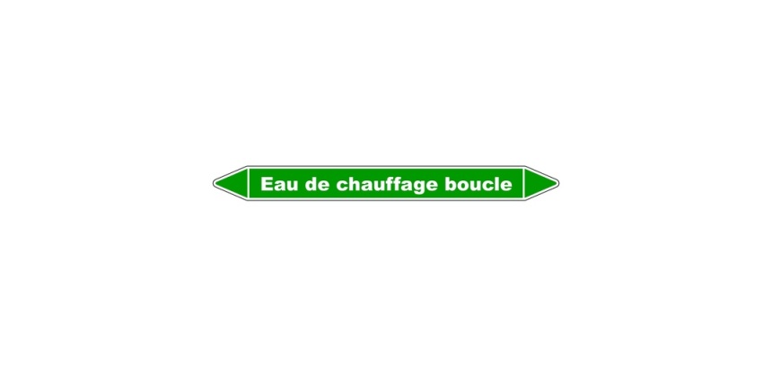 Marqueur - Tuyauterie Eau Chauffage Boucle - Vinyle Laminé
