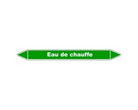 Marqueur tuyauterie - Eau de chauffe - Vinyle laminé - NFX 08-105 150 x 12 mm