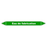 Marqueur Tuyauterie - Eau de Fabrication - Vinyle Laminé 150 x 12 mm