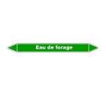 Marqueur tuyauterie - Eau de forage - Vinyle laminé - NFX 08-105
