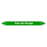 Marqueur tuyauterie - Eau de forage - Vinyle laminé - NFX 08-105 150 x 12 mm