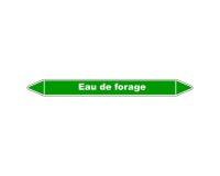 Marqueur tuyauterie - Eau de forage - Vinyle laminé - NFX 08-105 150 x 12 mm