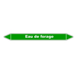 Marqueur tuyauterie - Eau de forage - Vinyle laminé - NFX 08-105