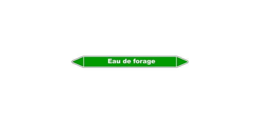Marqueur tuyauterie - Eau de forage - Vinyle laminé - NFX 08-105