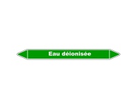 Marqueur Tuyauterie - Eau Déionisée - Vinyle Laminé - NFX 08-105 150 x 12 mm