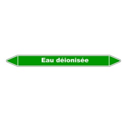 Marqueur Tuyauterie - Eau Déionisée - Vinyle Laminé - NFX 08-105