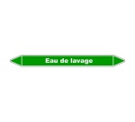 Marqueur tuyauterie - Eau de lavage - Vinyle laminé - NFX 08-105