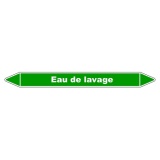 Marqueur tuyauterie - Eau de lavage - Vinyle laminé - NFX 08-105 150 x 12 mm