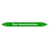 Marqueur de tuyauterie - Eau déminéralisée - Vinyle laminé 150 x 12 mm