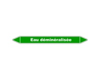Marqueur de tuyauterie - Eau déminéralisée - Vinyle laminé 150 x 12 mm