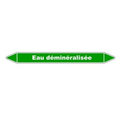 Marqueur de tuyauterie - Eau déminéralisée - Vinyle laminé