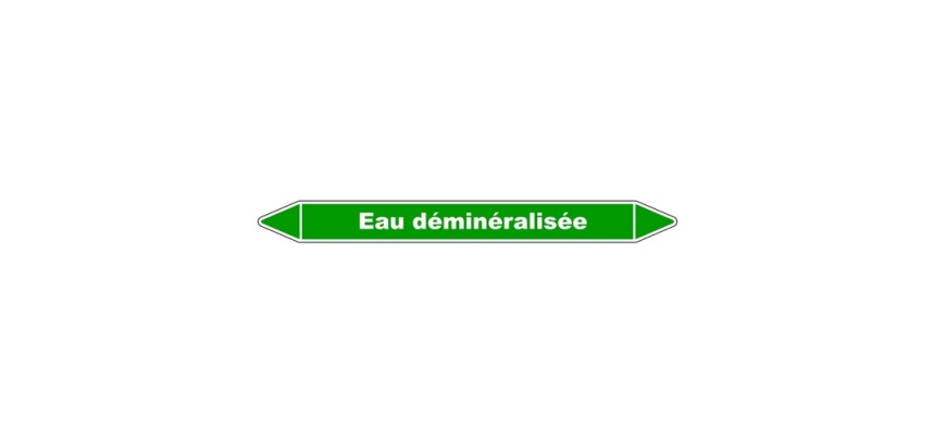 Marqueur de tuyauterie - Eau déminéralisée - Vinyle laminé