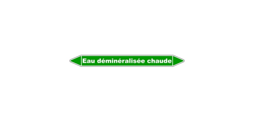 Marqueur tuyauterie - Eau déminéralisée chaude - NFX 08-105
