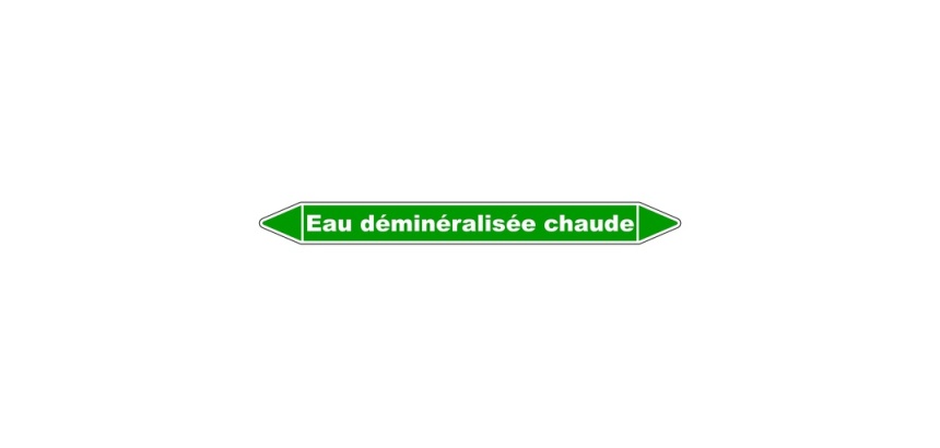 Marqueur tuyauterie - Eau déminéralisée chaude - NFX 08-105