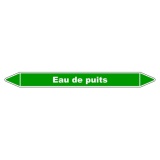 Marqueur tuyauterie - Eau de puits - Vinyle laminé - NFX 08-105 150 x 12 mm