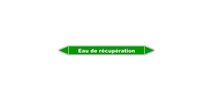 Marqueur de Tuyauterie - Eau de récupération - NFX 08-105 - Vinyle