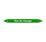 Marqueur de tuyauterie - Eau de rinçage - Vinyle laminé