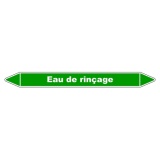 Marqueur de tuyauterie - Eau de rinçage - Vinyle laminé 150 x 12 mm
