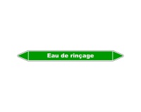 Marqueur de tuyauterie - Eau de rinçage - Vinyle laminé 150 x 12 mm