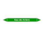 Marqueur tuyauterie - Eau de rivière - Vinyle laminé - NFX 08-105