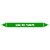 Marqueur tuyauterie - Eau de rivière - Vinyle laminé - NFX 08-105 150 x 12 mm