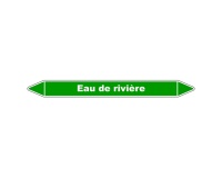 Marqueur tuyauterie - Eau de rivière - Vinyle laminé - NFX 08-105 150 x 12 mm