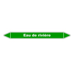 Marqueur tuyauterie - Eau de rivière - Vinyle laminé - NFX 08-105