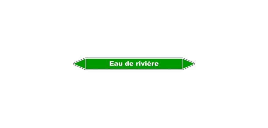 Marqueur tuyauterie - Eau de rivière - Vinyle laminé - NFX 08-105