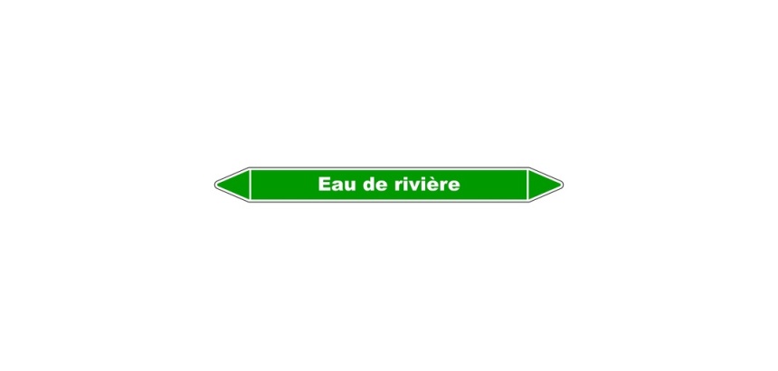 Marqueur tuyauterie - Eau de rivière - Vinyle laminé - NFX 08-105