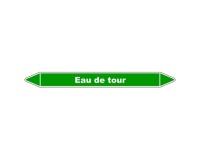 Marqueur de Tuyauterie - Eau de tour - NFX 08-105 - Vinyle Laminé 150 x 12 mm