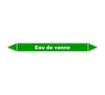 Marqueur Tuyauterie - Eau de Vanne - Vinyle Laminé - NFX 08-105