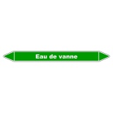 Marqueur Tuyauterie - Eau de Vanne - Vinyle Laminé - NFX 08-105 150 x 12 mm