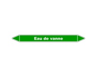 Marqueur Tuyauterie - Eau de Vanne - Vinyle Laminé - NFX 08-105 150 x 12 mm