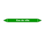 Marqueur de Tuyauterie - Eau de ville - NFX 08-105 - Vinyle