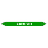 Marqueur de Tuyauterie - Eau de ville - NFX 08-105 - Vinyle 150 x 12 mm