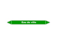 Marqueur de Tuyauterie - Eau de ville - NFX 08-105 - Vinyle 150 x 12 mm