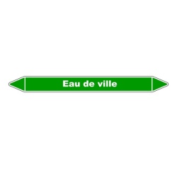 Marqueur de Tuyauterie - Eau de ville - NFX 08-105 - Vinyle