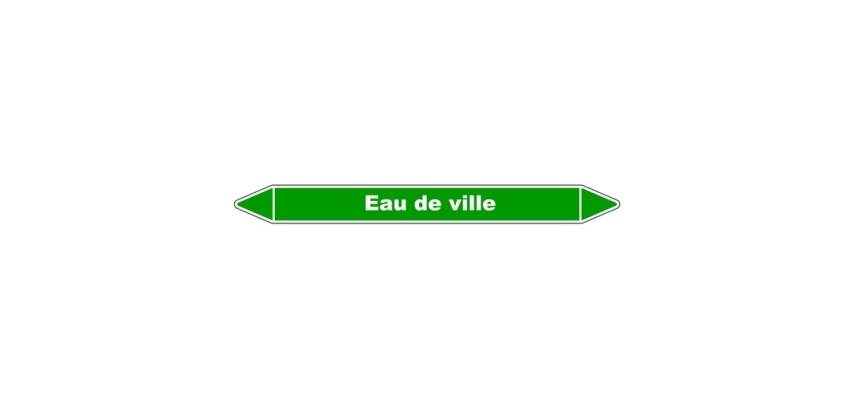 Marqueur de Tuyauterie - Eau de ville - NFX 08-105 - Vinyle