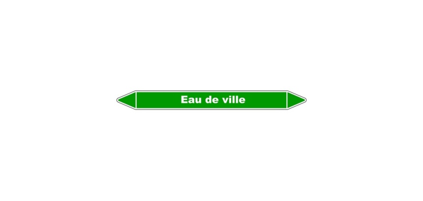 Marqueur de Tuyauterie - Eau de ville - NFX 08-105 - Vinyle