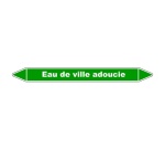Marqueur de Tuyauterie -Eau de ville adoucie - NFX 08-105 - Vinyle