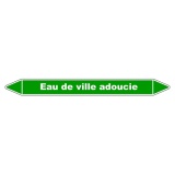 Marqueur de Tuyauterie -Eau de ville adoucie - NFX 08-105 - Vinyle 150 x 12 mm