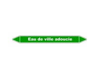 Marqueur de Tuyauterie -Eau de ville adoucie - NFX 08-105 - Vinyle 150 x 12 mm