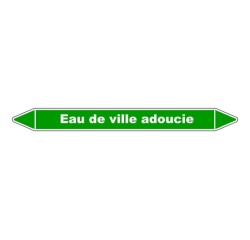 Marqueur de Tuyauterie -Eau de ville adoucie - NFX 08-105 - Vinyle