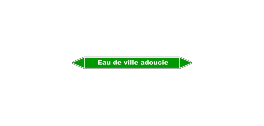 Marqueur de Tuyauterie -Eau de ville adoucie - NFX 08-105 - Vinyle