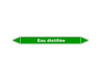 Marqueur Tuyauterie - Eau distillée - Vinyle Laminé - NFX 08-105 150 x 12 mm