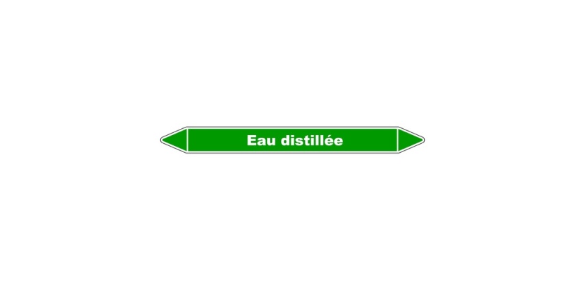 Marqueur Tuyauterie - Eau distillée - Vinyle Laminé - NFX 08-105